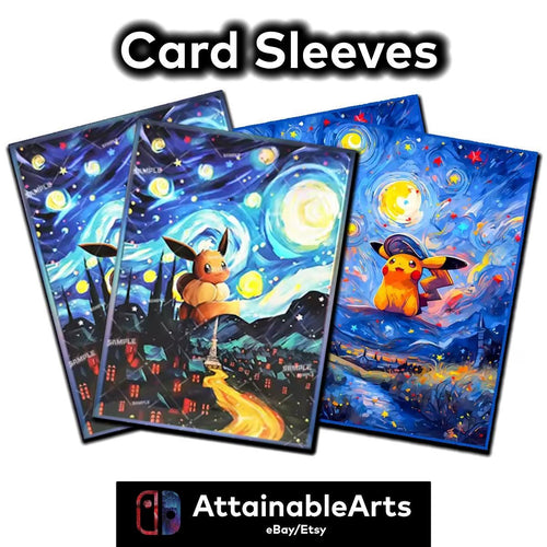 Card Sleeves - 60x Pokemon TCG Card Sleeves | Card Sleeves for Yu-Gi-Oh, Magic the Gathering, Pokemon | 66x91mm
