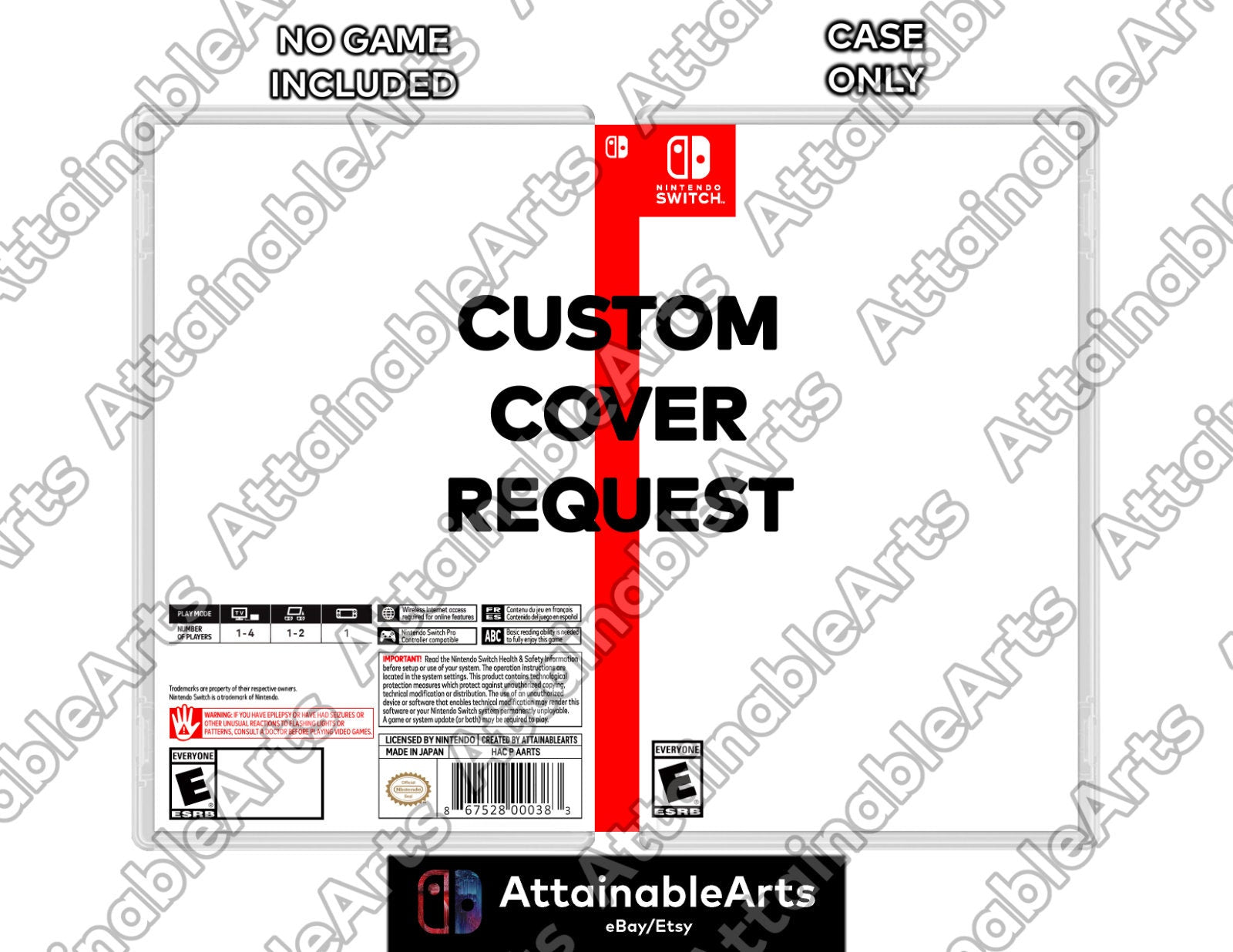 Nintendo Switch Custom Covers/Physical Game Cases (Boxart) - No Game Incl | Gameboy Gameboy Color Gameboy Advance Nintendo DS Custom Covers! (etsy image id: 3450976733)