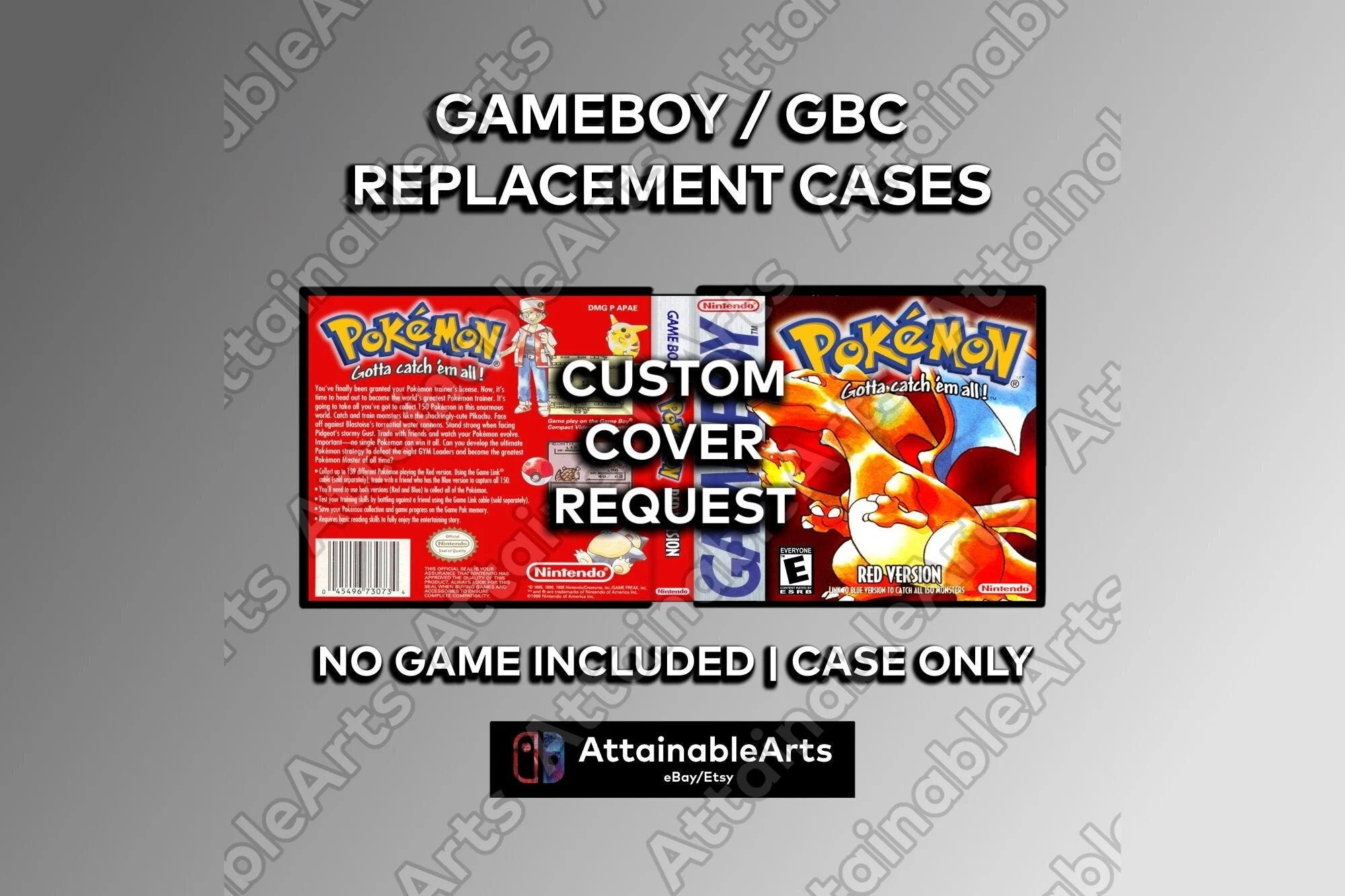 Nintendo Switch Custom Covers/Physical Game Cases (Boxart) - No Game Incl | Gameboy Gameboy Color Gameboy Advance Nintendo DS Custom Covers! (etsy image id: 3669887402)
