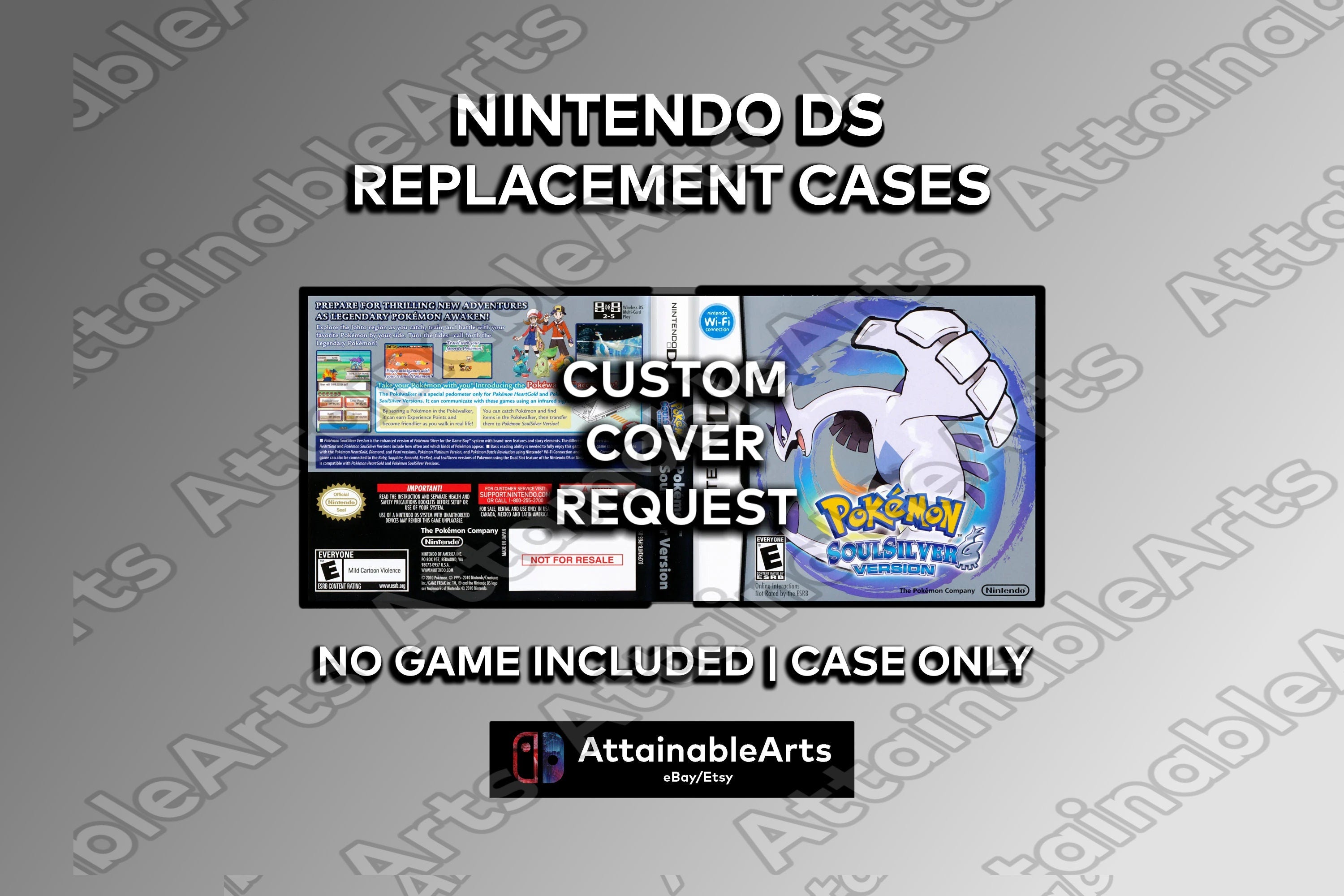 Retro Nintendo DS Game Cases | 100's of Game Covers Available! (Pokemon + more) | NDS Collector's Replacement Cases (etsy image id: 3829693264)