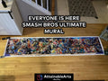 Sora DLC Super Smash Bros Ultimate Mural - Everyone is here Mural - Canvas Print (etsy image id: 6615048459)