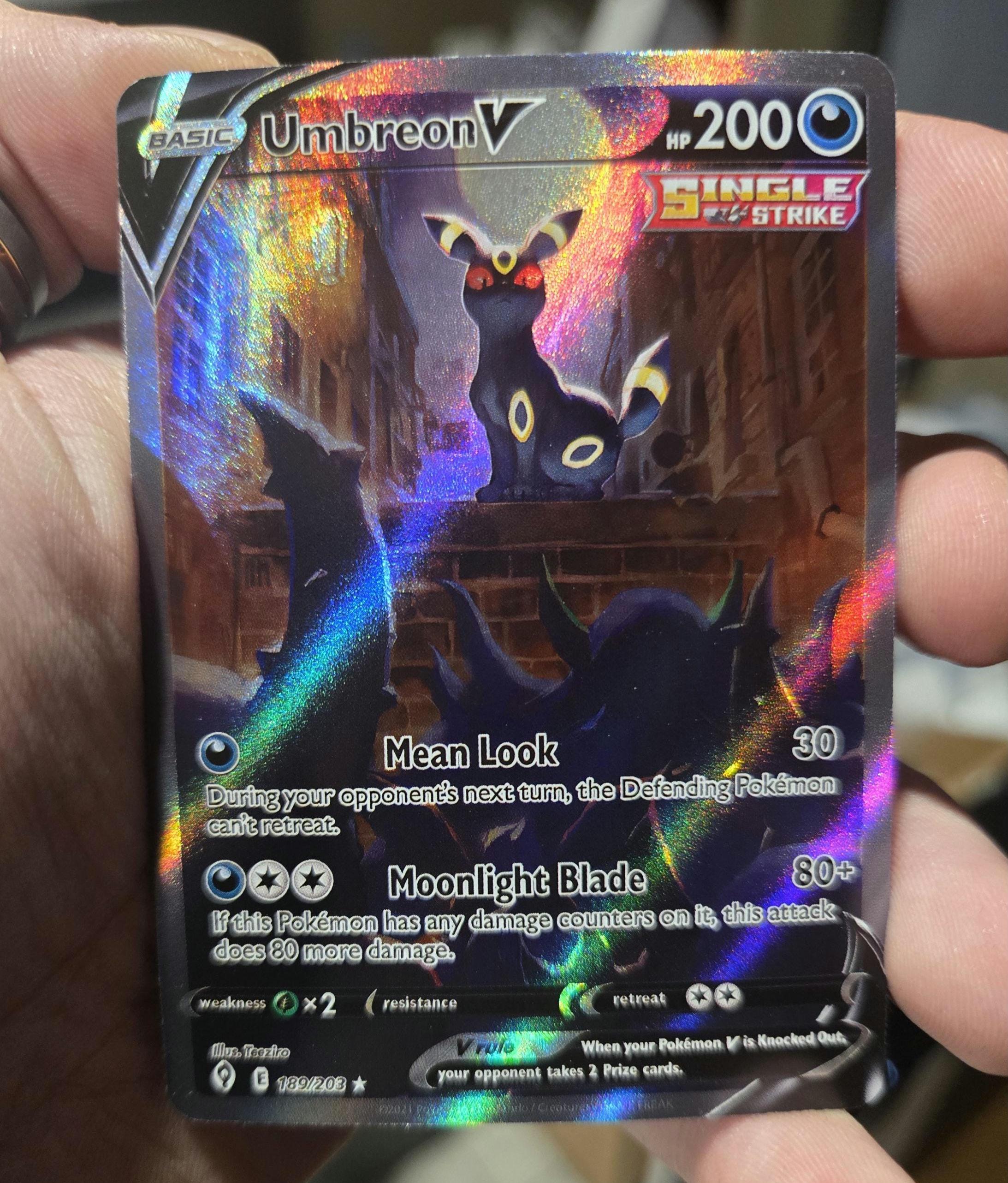 Umbreon V 189/209 | Eeveelution V SWSH Era **Custom Proxy Cards** (etsy image id: 7349738004)