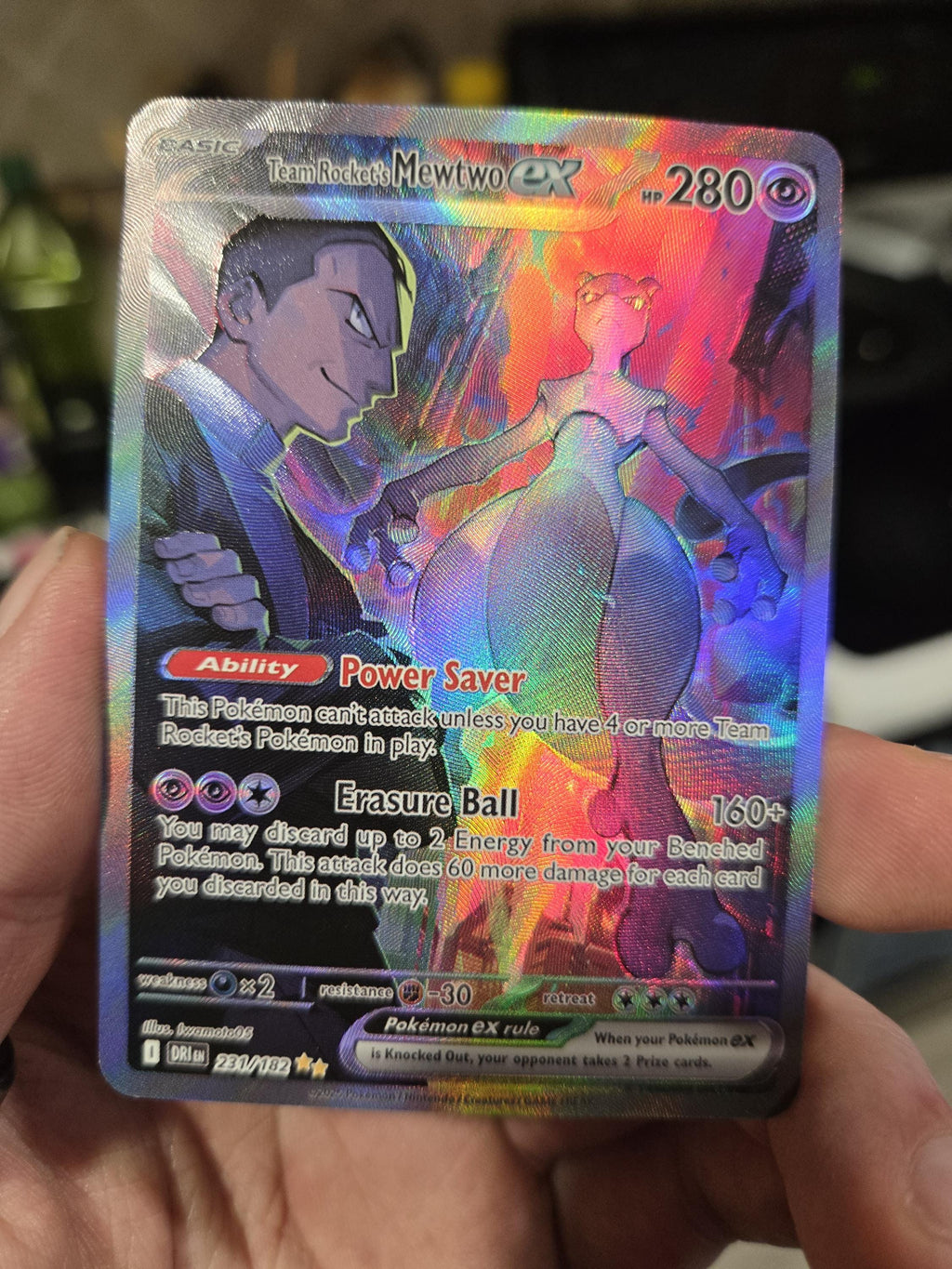 Mewtwo SIR 231/182 Destined Rivals **Custom Proxy Card** (etsy image id: 7629935747)