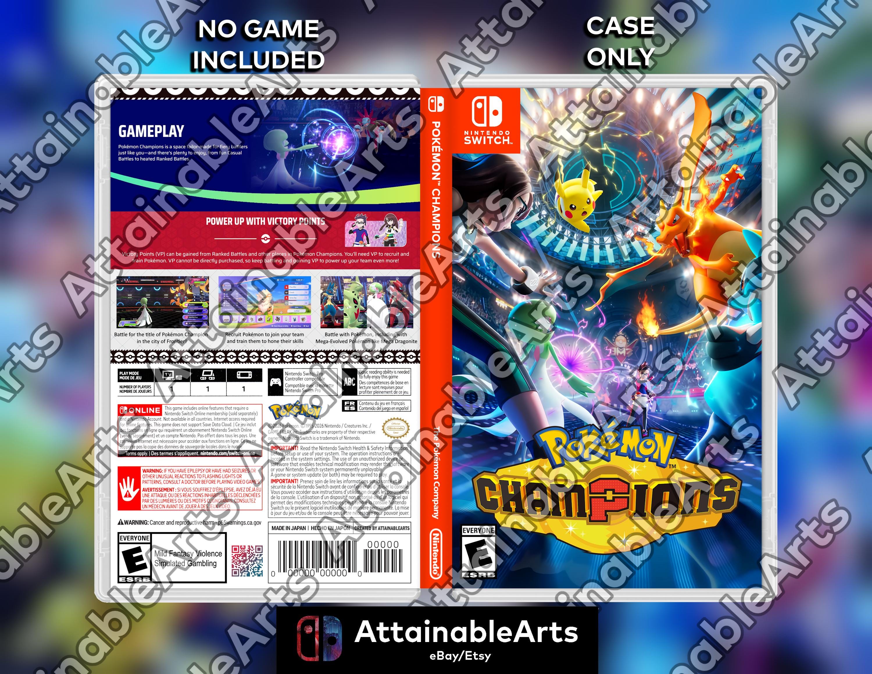 Pokémon Champions - Custom Nintendo Switch 2 Boxart with Physical Game Case (No Game Incl. SINGLE SIDED PRINT) (etsy image id: 8028136925)