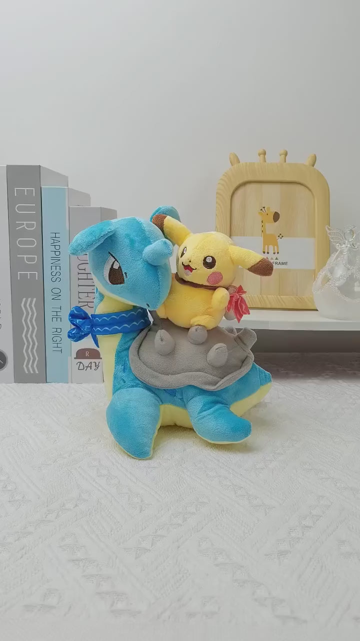 Pikachu's Legendary Adventure Collection - Pokemon Plushies - Pikachu with Latios Latias Lapras